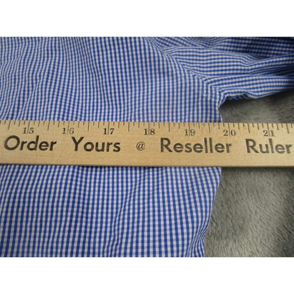 J Crew Shirt Mens Small‎ Blue Checked Thompson Button Up Preppy Long SLeeve